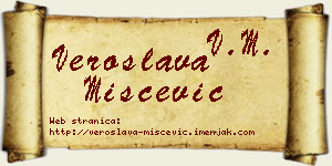 Veroslava Miščević vizit kartica